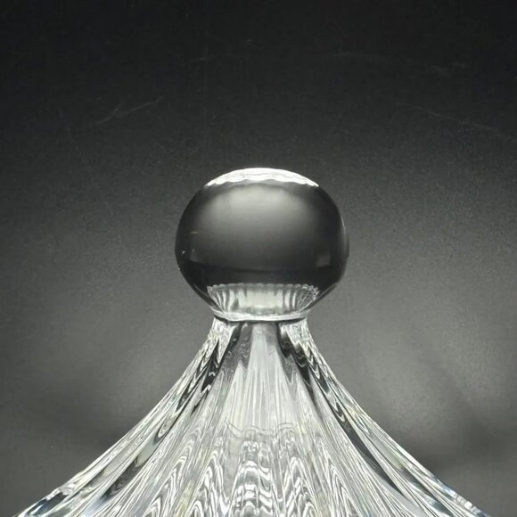 Vintage Goebel Germany Lead Crystal Carousel Lidded Candy Dish Circus Tent - Picture 6 of 9